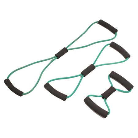 Step-Up Relief Tubing Bowtie Exerciser, Green - 3 Piece ST2580145